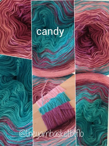 Candy yarn cake