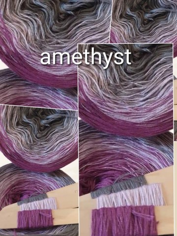 Amethyst yarn cake